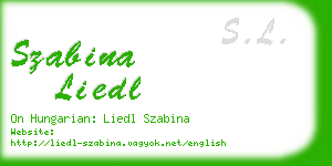 szabina liedl business card